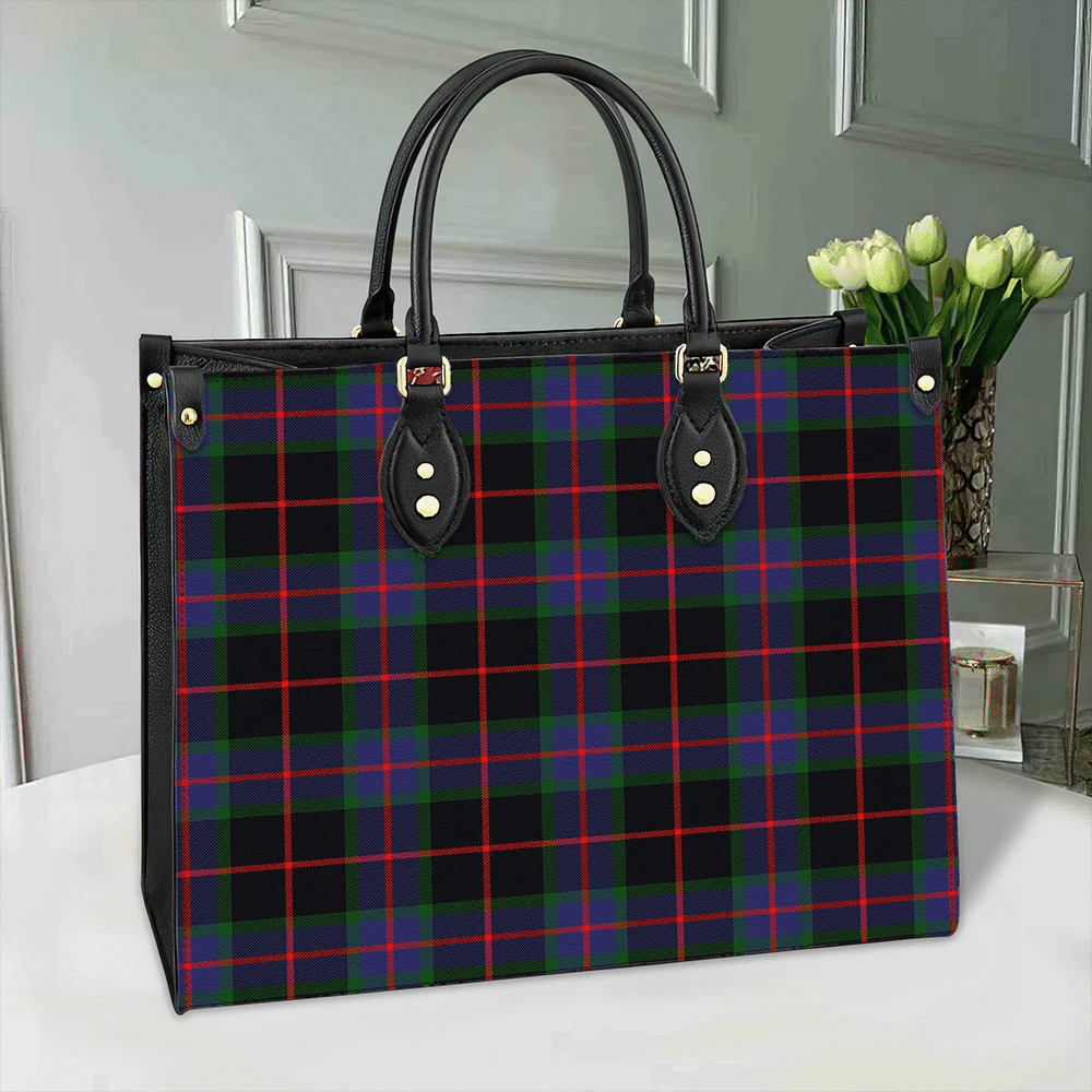 Clan Nairn Tartan Leather Bag QN58 Clan Nairn Tartan Today   