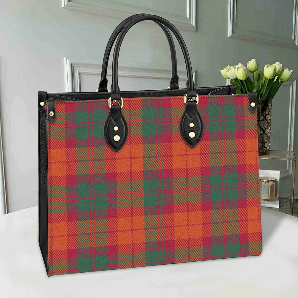 Clan MacNab Ancient Tartan Leather Bag KT78 Clan MacNab Tartan Today   