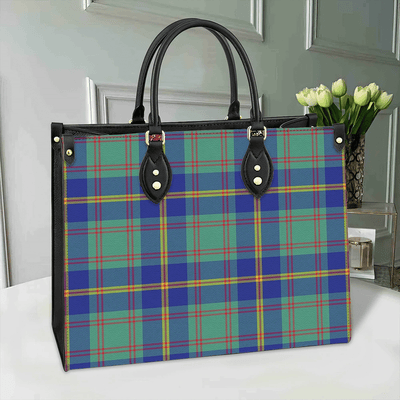 Clan Us Marine Tartan Leather Bag