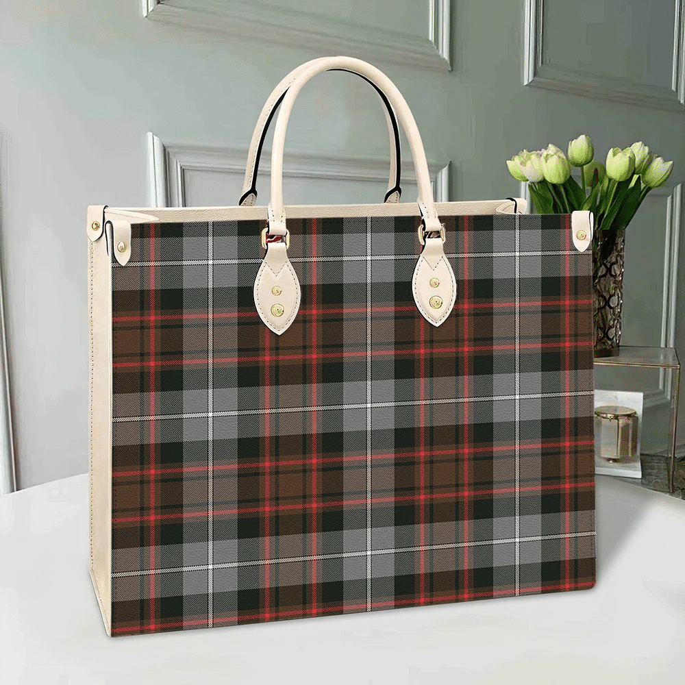 Clan MacRae Hunting Weathered Tartan Leather Bag CP51 Clan MacRae Tartan Today   