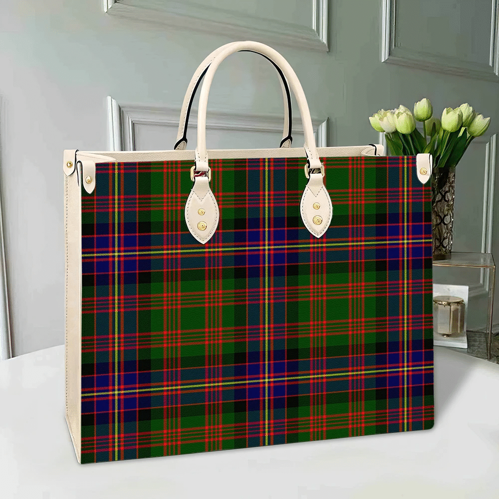 Clan Cochrane Modern Tartan Leather Bag LZ38 Clan Cochrane Tartan Today   