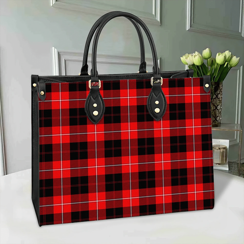 Clan Cunningham Modern Tartan Leather Bag JJ67 Clan Cunningham Tartan Today   