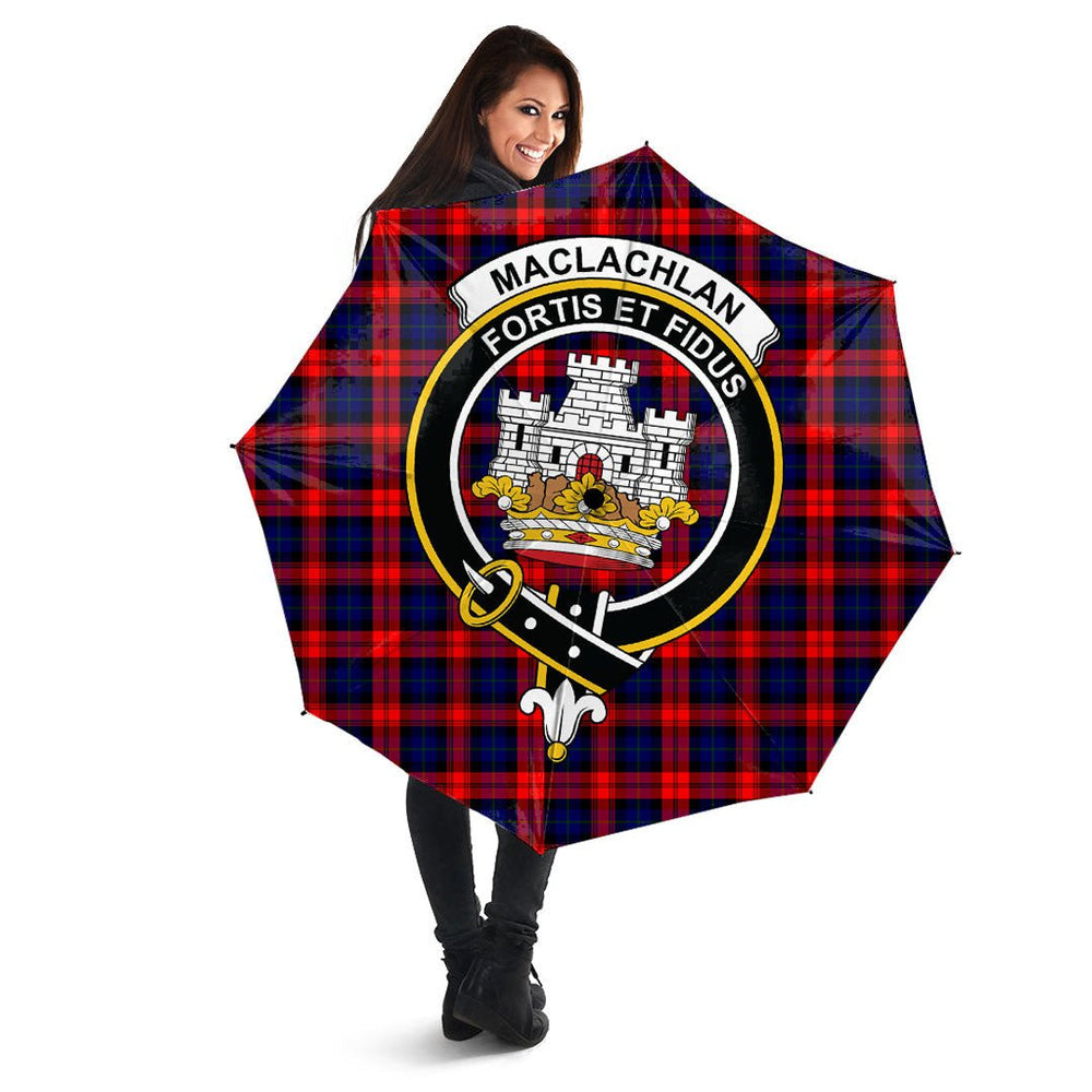Clan MacLachlan Modern Tartan Crest Umbrella KI49 Clan Hall Tartan Today   