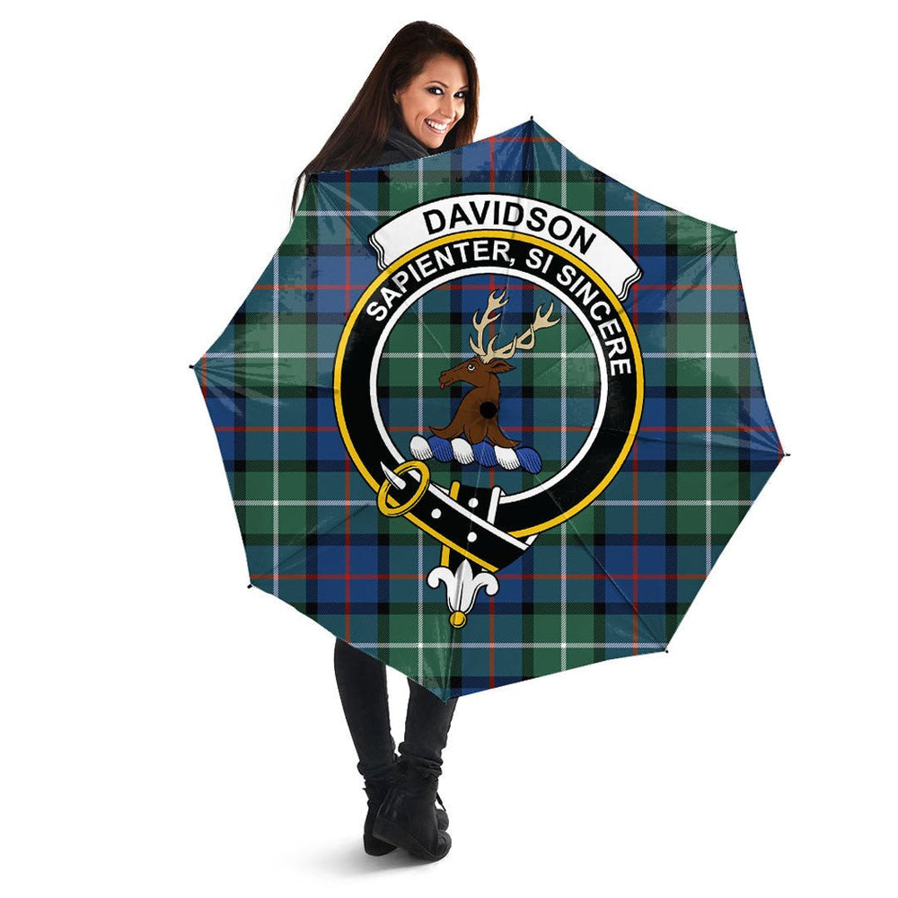 Clan Davidson of Tulloch Tartan Crest Umbrella UH32 Clan Davidson Tartan Today   