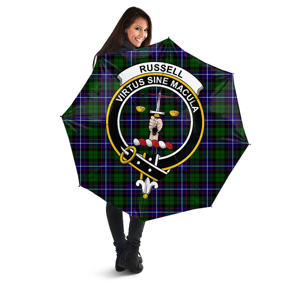 Clan Russell Modern Tartan Crest Umbrella ZK72 Clan Russell Tartan Today   