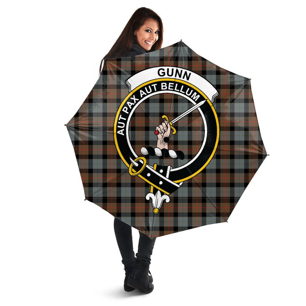 Clan Gunn Weathered Tartan Crest Umbrella PO73 Clan Gunn Tartan Today   