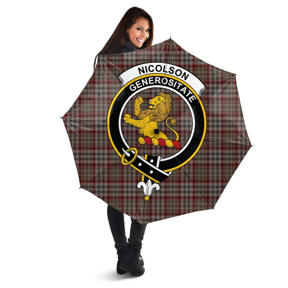 Clan Nicolson Hunting Weathered Tartan Crest Umbrella BL88 Clan Nicolson Tartan Today   