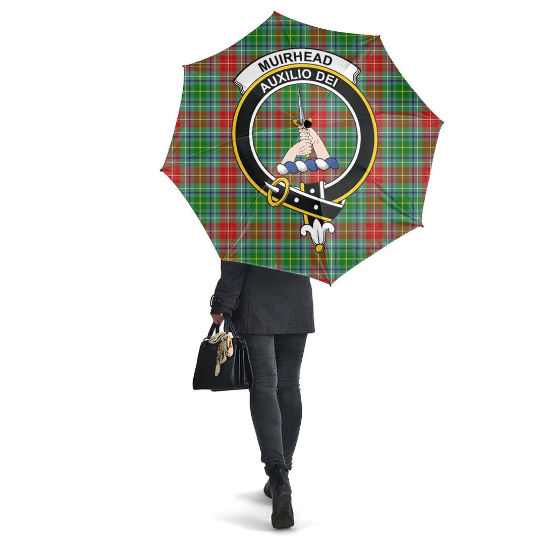 Clan Muirhead Tartan Crest Umbrella VL88 Clan Muir_More Tartan Today   
