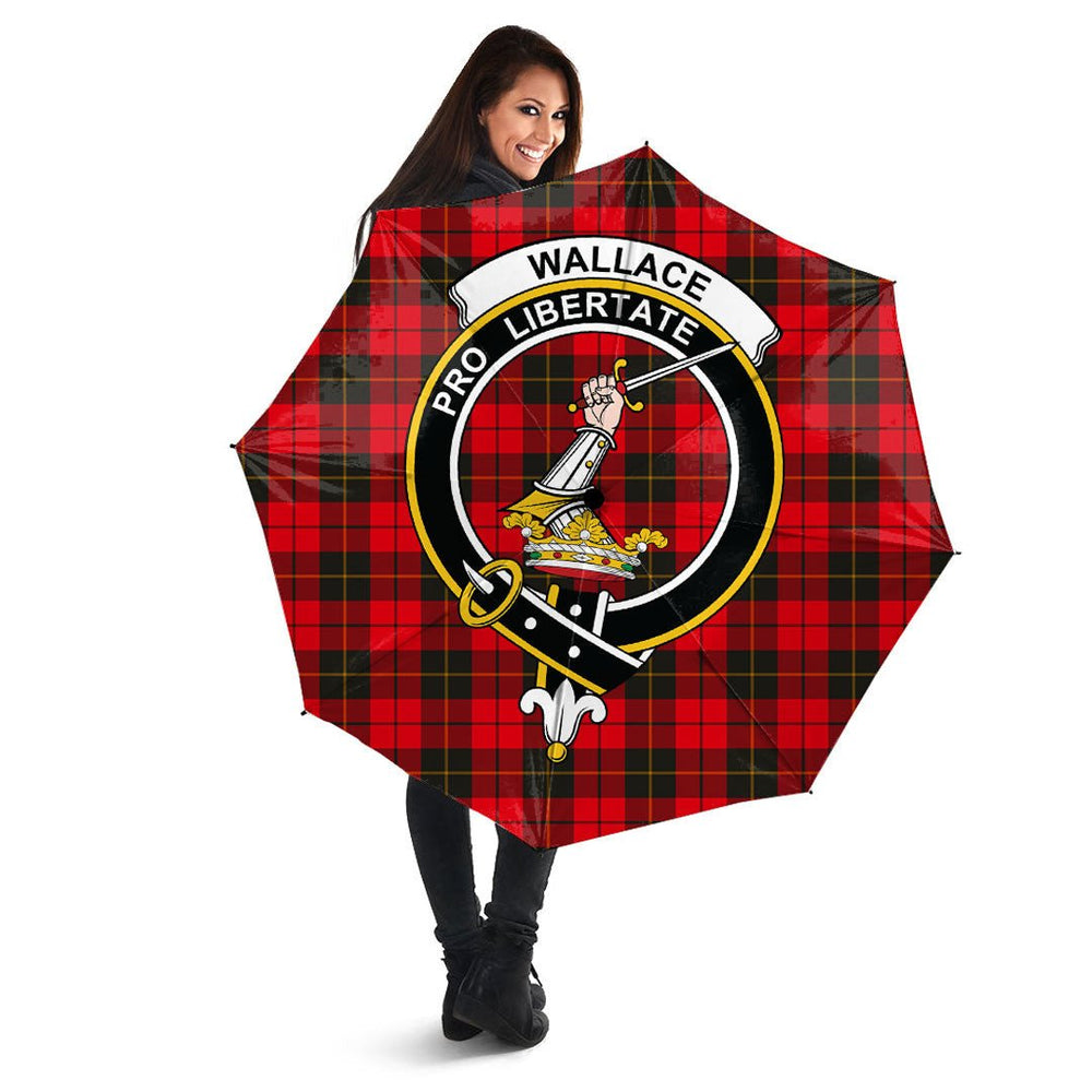Clan Wallace Weathered Tartan Crest Umbrella KS52 Clan Wallace Tartan Today   