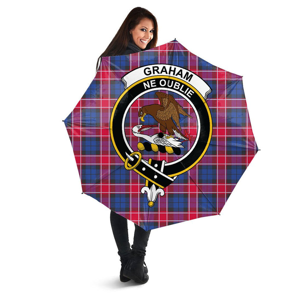 Clan Graham of Menteith Red Tartan Crest Umbrella BL38 Clan Graham Tartan Today   