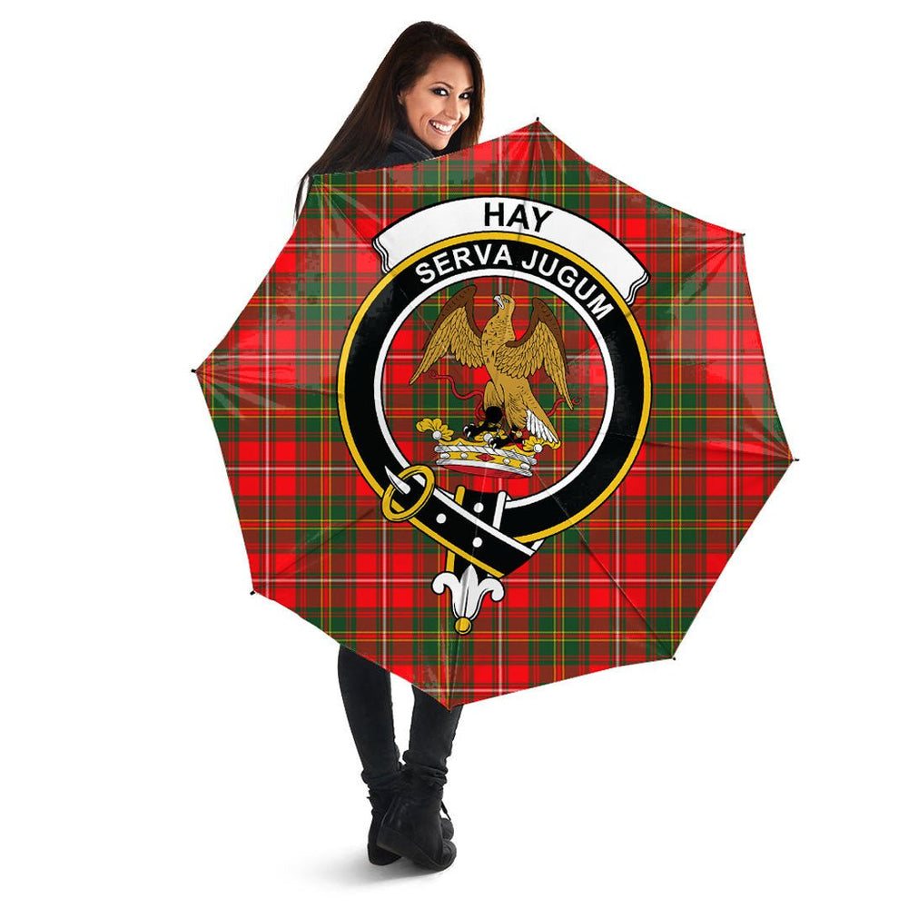 Clan Hay Modern Tartan Crest Umbrella OS10 Clan Hay Tartan Today   
