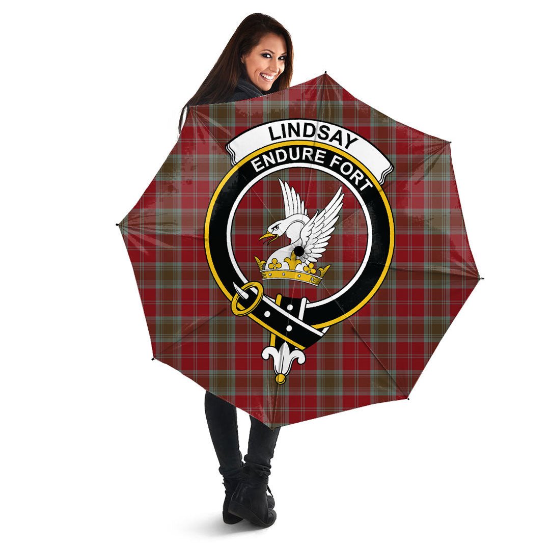 Clan Lindsay Weathered Tartan Crest Umbrella KZ46 Clan Lindsay Tartan Today   