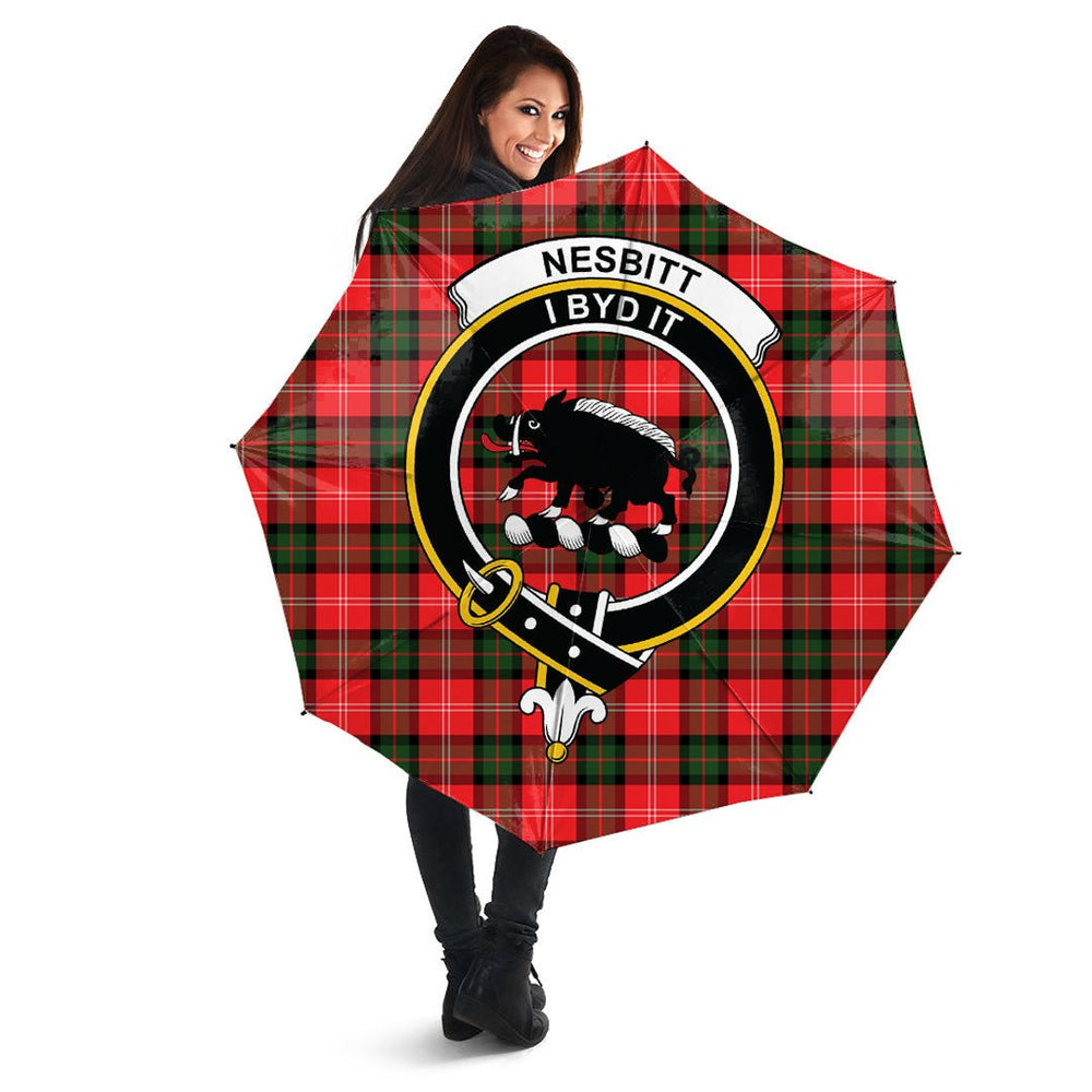 Clan Nesbitt Modern Tartan Crest Umbrella BN36 Clan Nesbitt Tartan Today   