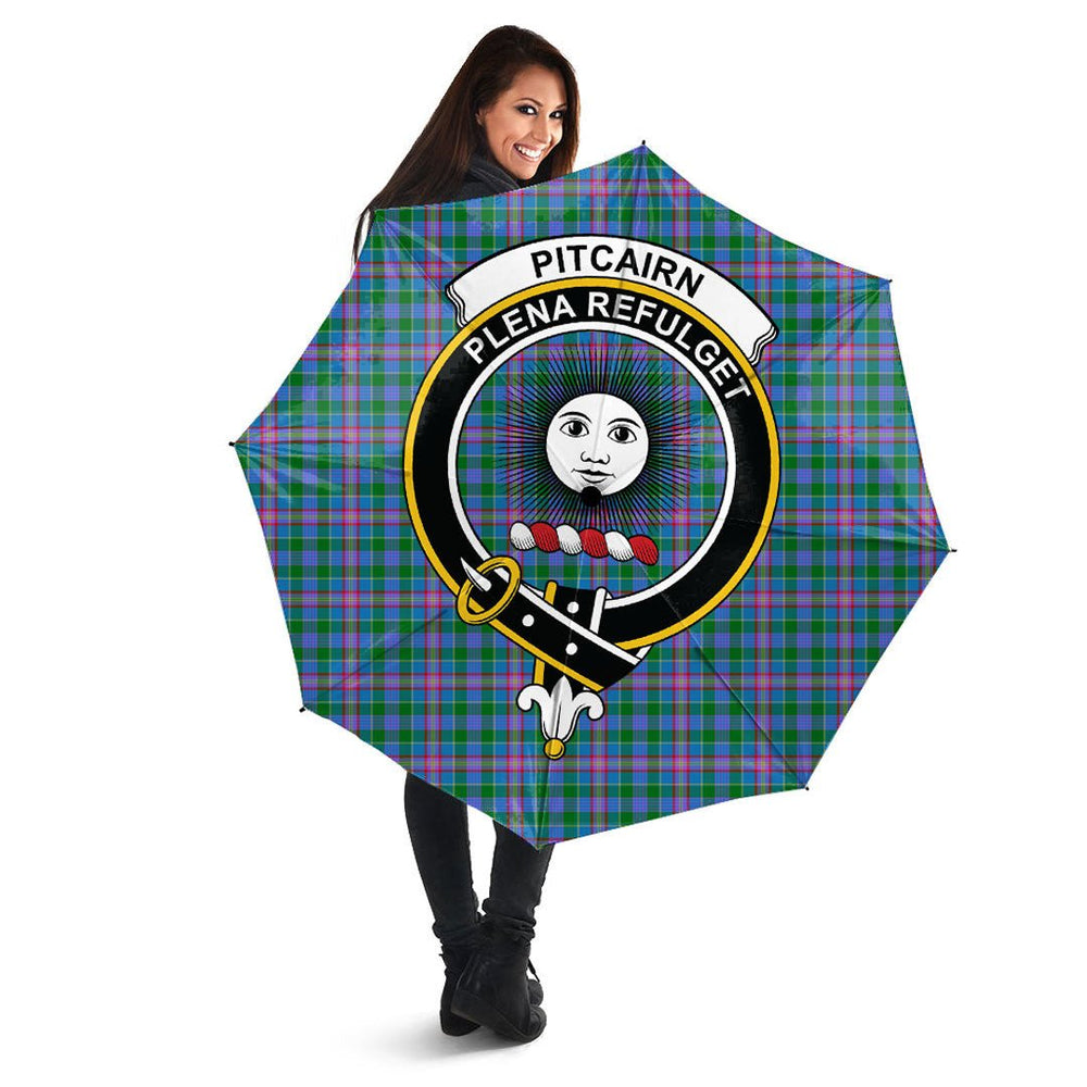 Clan Pitcairn Hunting Tartan Crest Umbrella EK85 Clan Pitcairn Tartan Today   