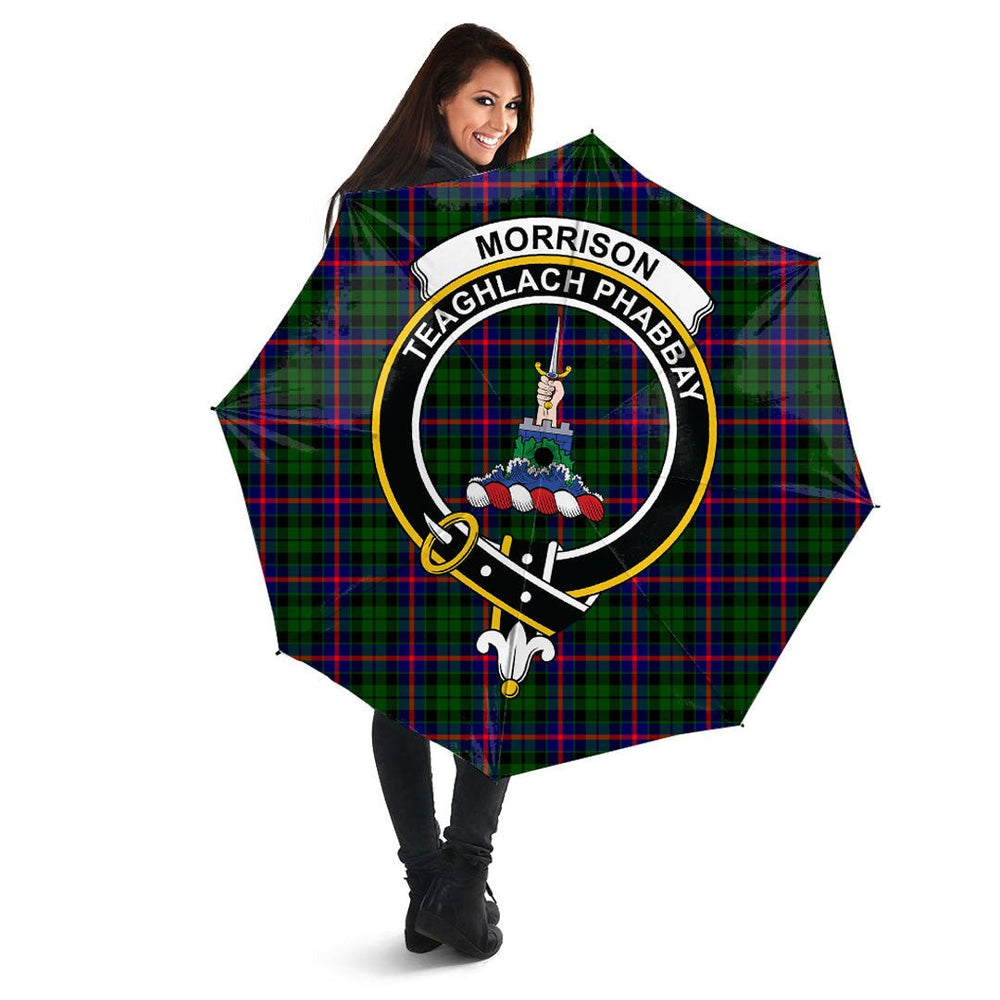 Clan Morrison Modern Tartan Crest Umbrella LC13 Clan Morrison Tartan Today   