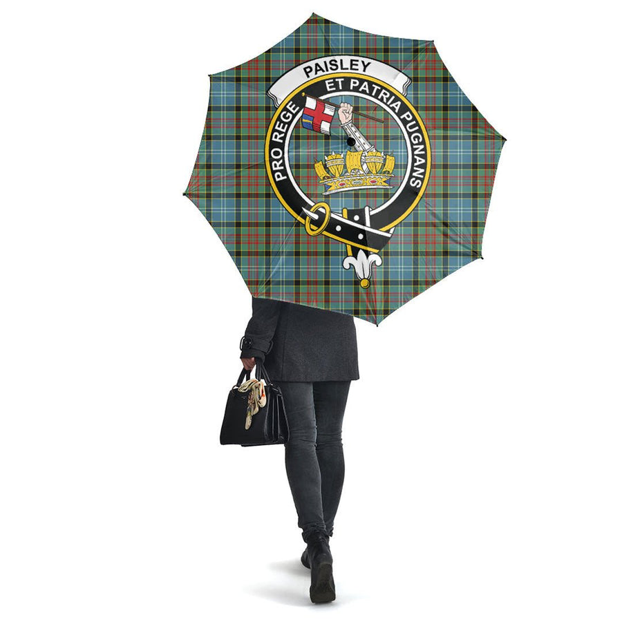 Clan Paisley District Tartan Crest Umbrella