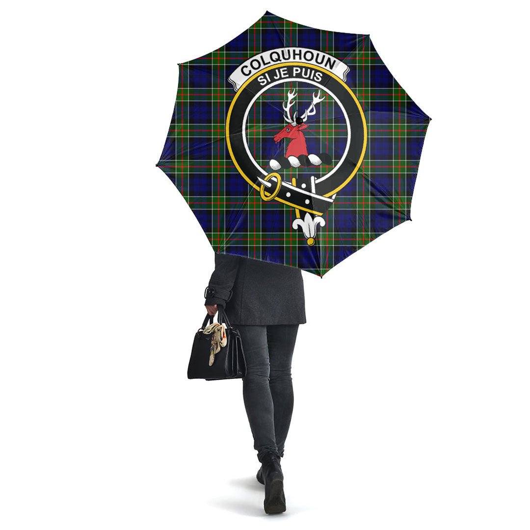 Clan Colquhoun Modern Tartan Crest Umbrella HM96 Clan Colquhoun Tartan Today   