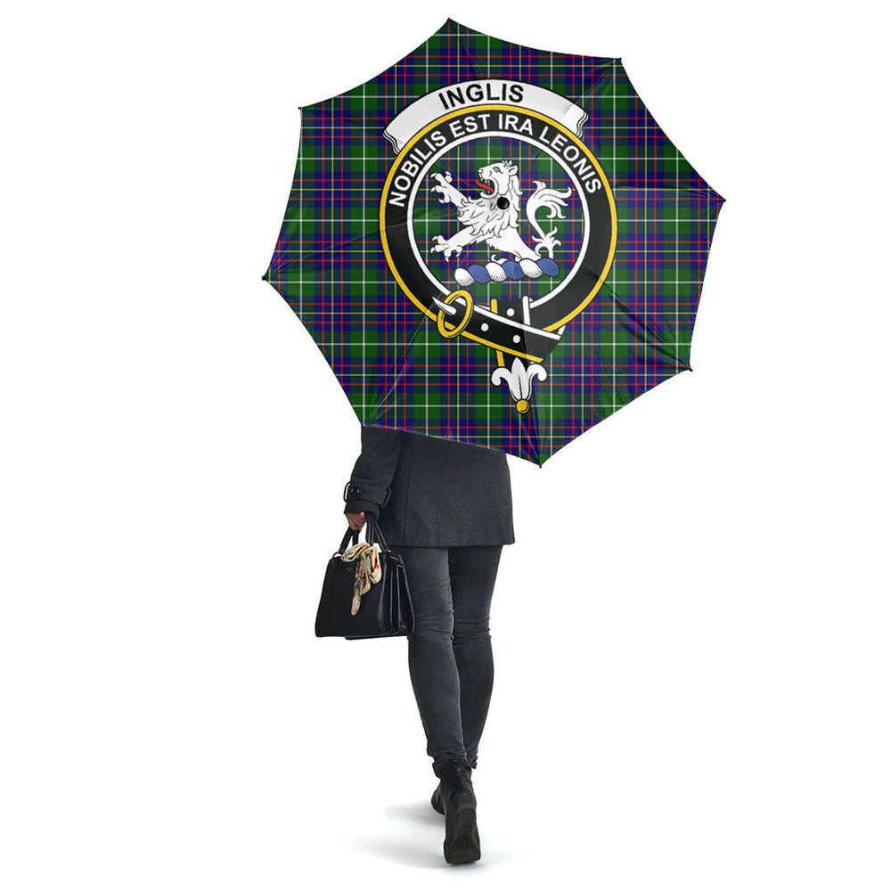 Clan Clan Inglis Modern Tartan Crest Umbrella LV18 Clan Inglis Tartan Today   
