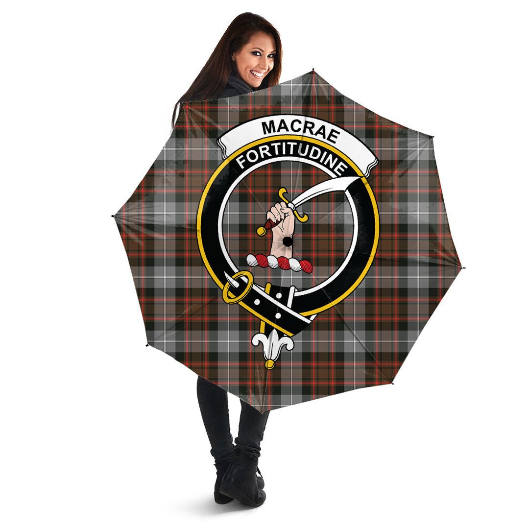 Clan MacRae Hunting Weathered Tartan Crest Umbrella GN49 Clan MacRae Tartan Today   