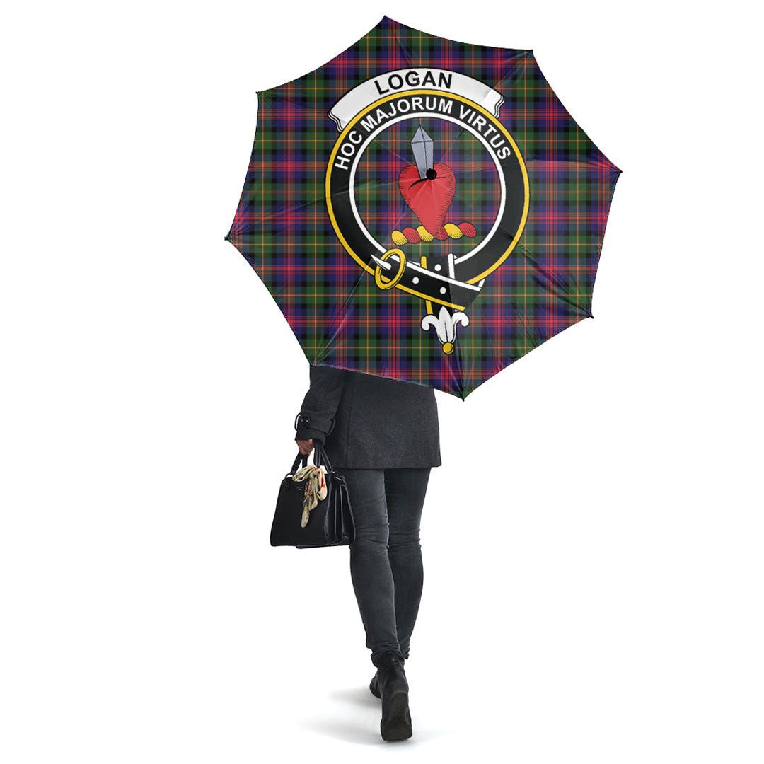 Clan Logan Modern Tartan Crest Umbrella CU37 Clan Logan Tartan Today   