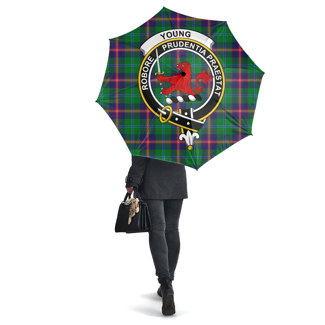 Clan Young Modern Tartan Crest Umbrella XV56 Clan Young Tartan Today   