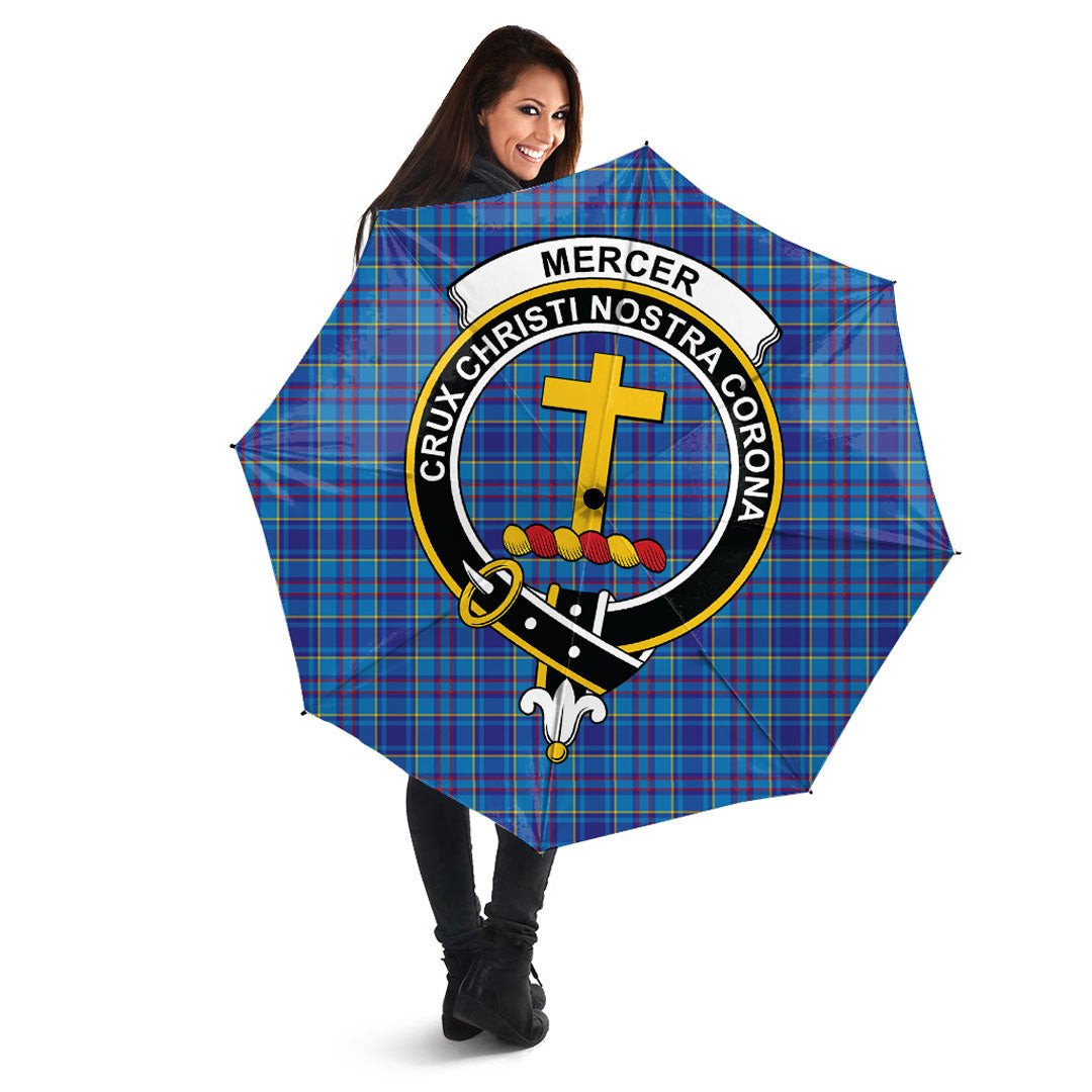 Clan Mercer Modern Tartan Crest Umbrella MR61 Clan Mercer Tartan Today   