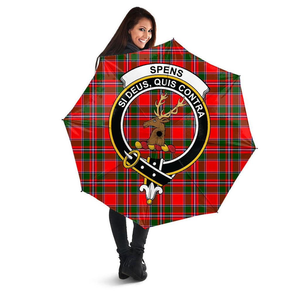 Clan Spens Modern Tartan Crest Umbrella FL86 Clan Spens Tartan Today   