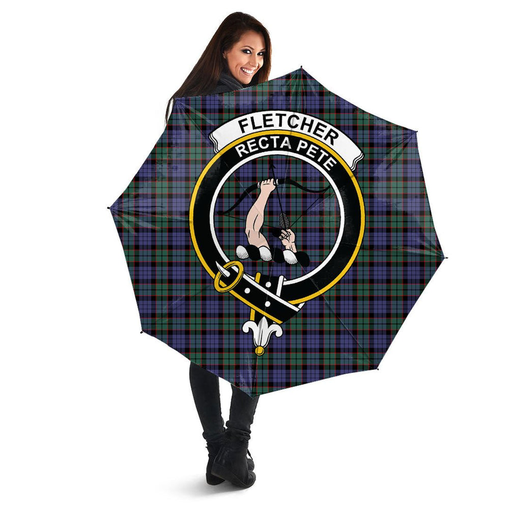 Clan Fletcher Modern Tartan Crest Umbrella JS57 Clan Fletcher Tartan Today   