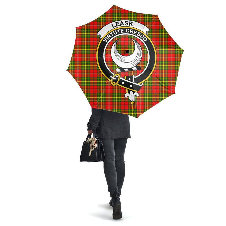 Clan Leask Tartan Crest Umbrella