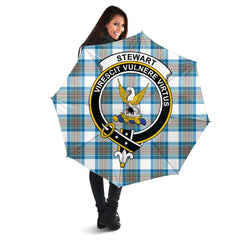 Clan Stewart Muted Blue Tartan Crest Umbrella XQ66 Clan Stewart Tartan Today   