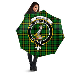 Clan Wallace Hunting Green Tartan Crest Umbrella CI72 Clan Wallace Tartan Today   