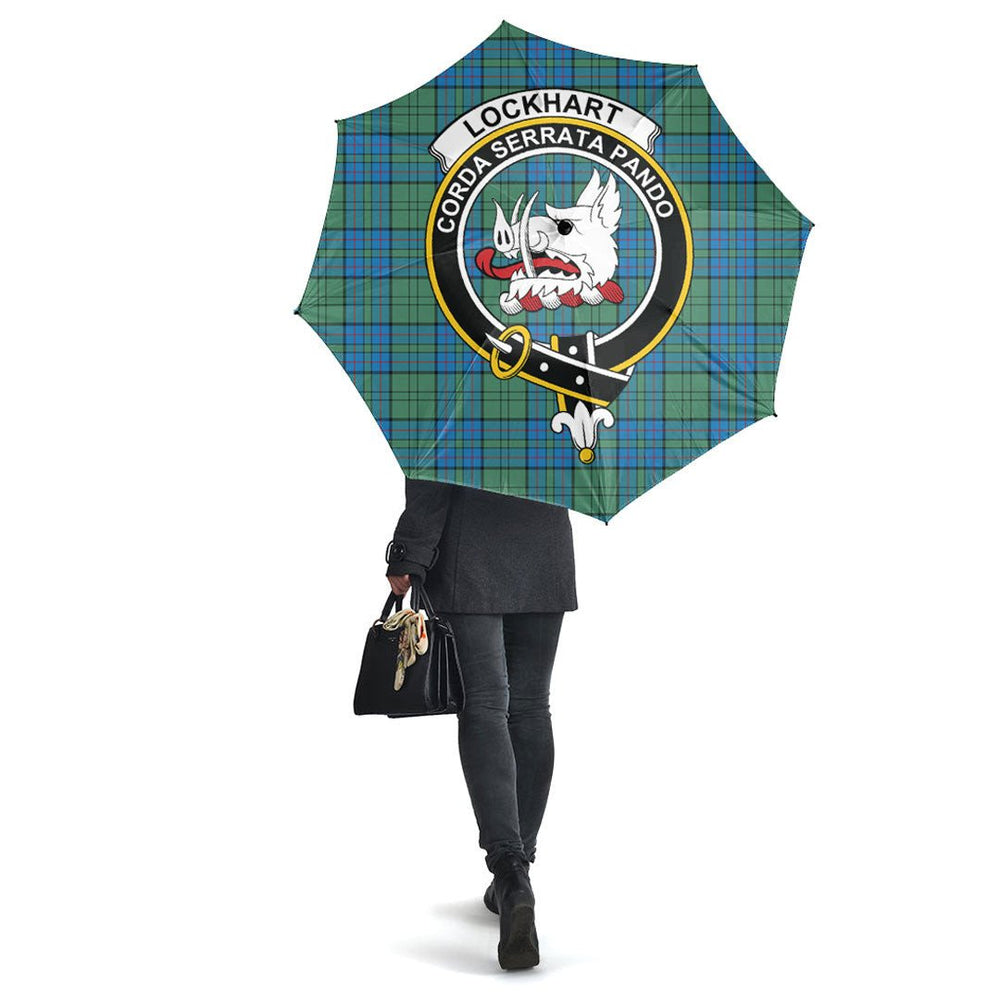Clan Lockhart Tartan Crest Umbrella XN33 Clan Lockhart Tartan Today   