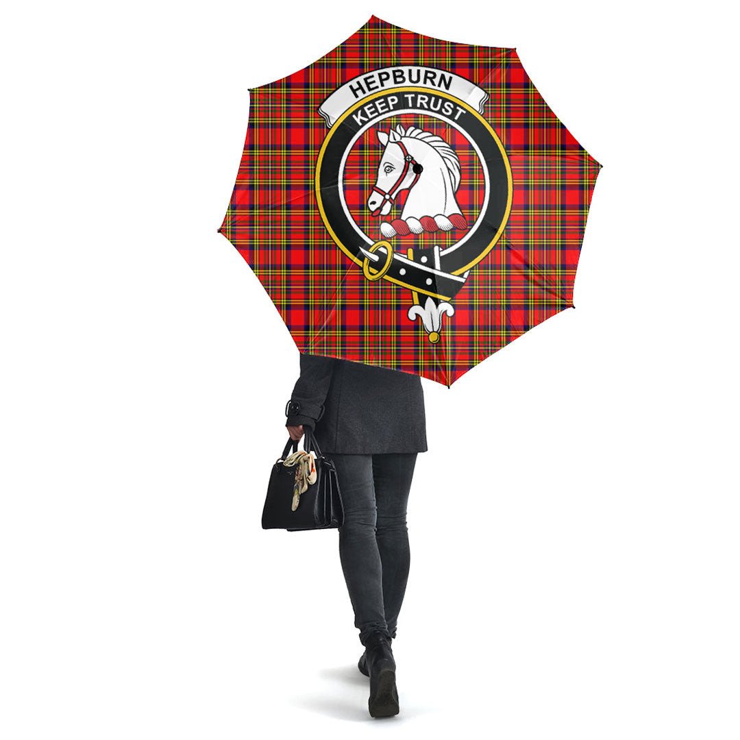 Clan Hepburn Tartan Crest Umbrella KG65 Clan Hepburn Tartan Today   