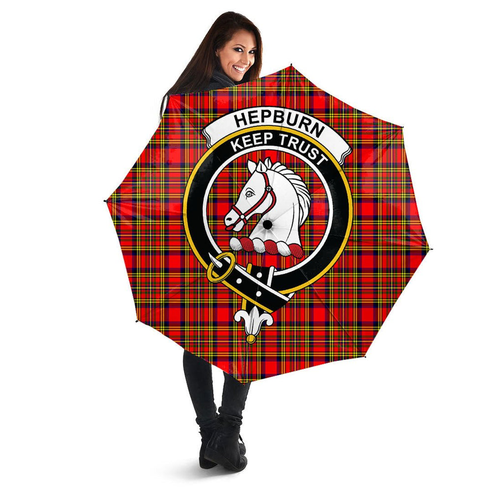 Clan Hepburn Tartan Crest Umbrella KG65 Clan Hepburn Tartan Today   