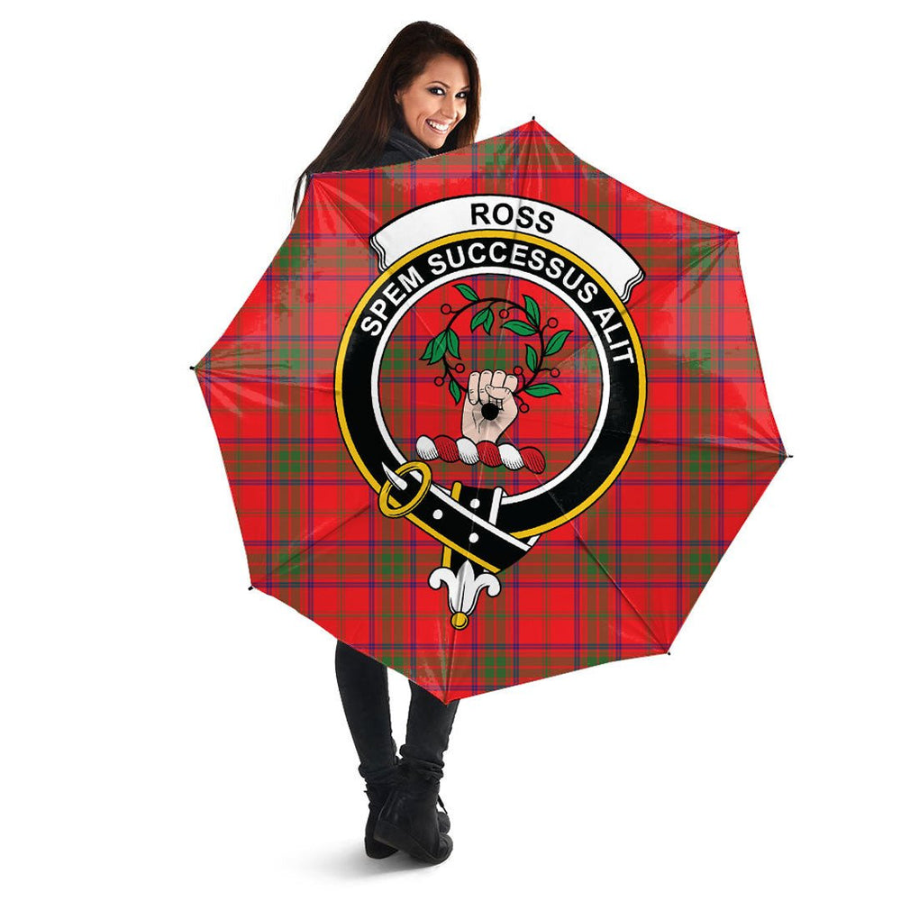 Clan Ross Modern Tartan Crest Umbrella QA82 Clan Ross Tartan Today   