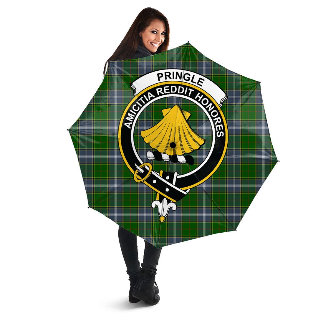 Clan Pringle Tartan Crest Umbrella TA33 Clan Pringle Tartan Today   