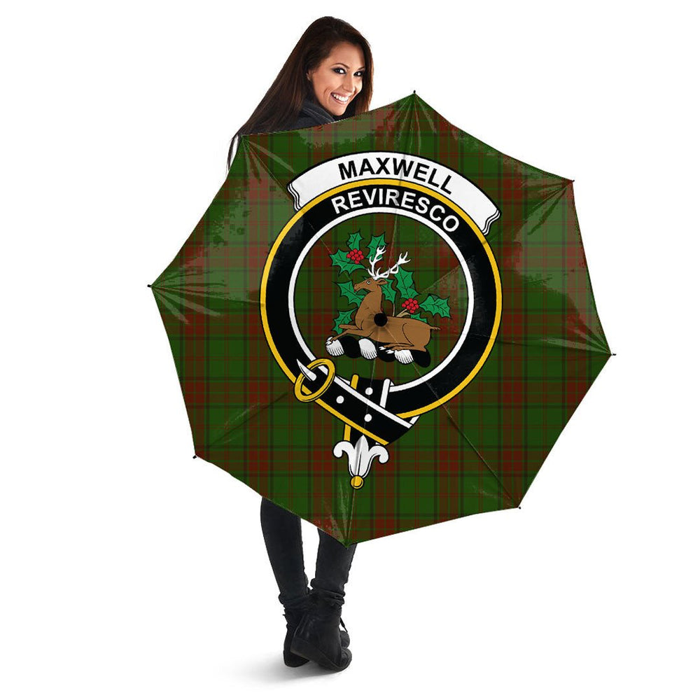 Clan Maxwell Hunting Tartan Crest Umbrella FE35 Clan Maxwell Tartan Today   