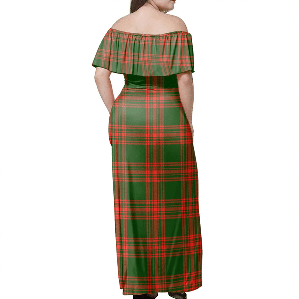 Clan Menzies Green Modern Tartan Hawaii Dress AO19 Clan Menzies Tartan Hawaii Dress   