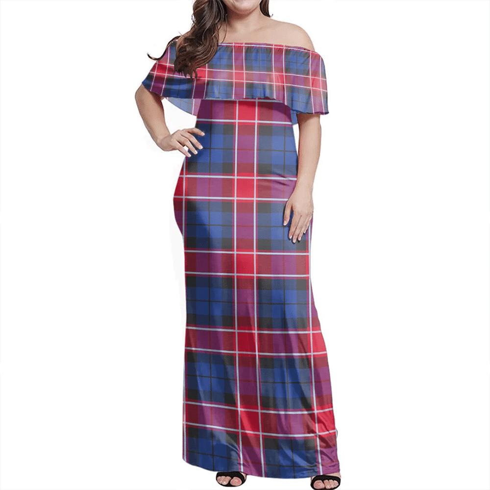 Clan Graham Of Menteith Red Tartan Hawaii Dress NE73 Clan Graham Tartan Hawaii Dress   