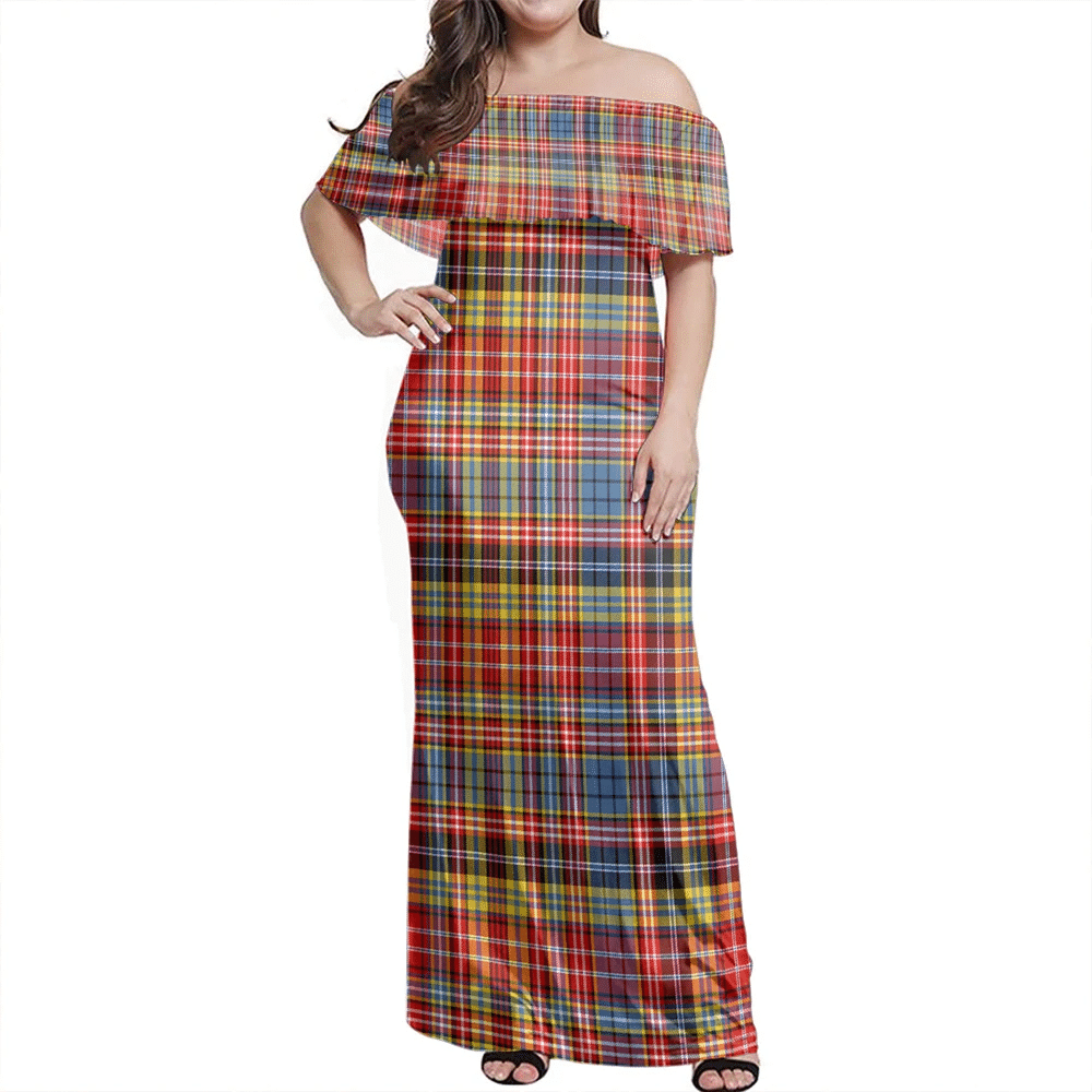 Clan Drummond Of Strathallan Tartan Hawaii Dress BT68 Clan Hall Tartan Hawaii Dress   