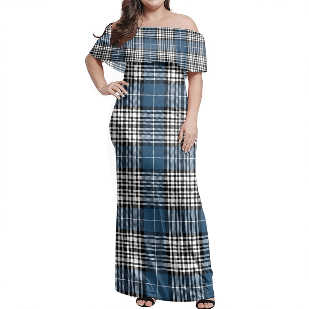 Clan Napier Modern Tartan Hawaii Dress MO60 Clan Napier Tartan Hawaii Dress   