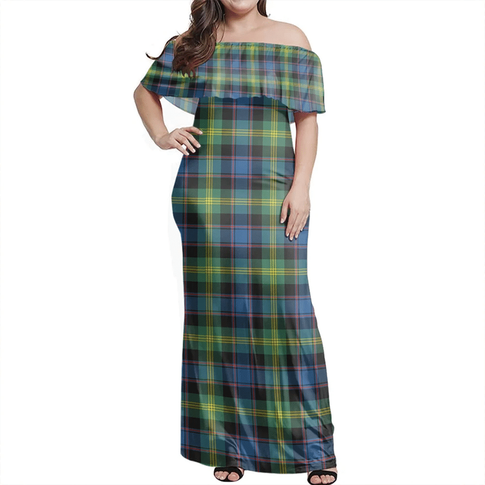Clan Watson Ancient Tartan Hawaii Dress EL61 Clan Watson Tartan Hawaii Dress   