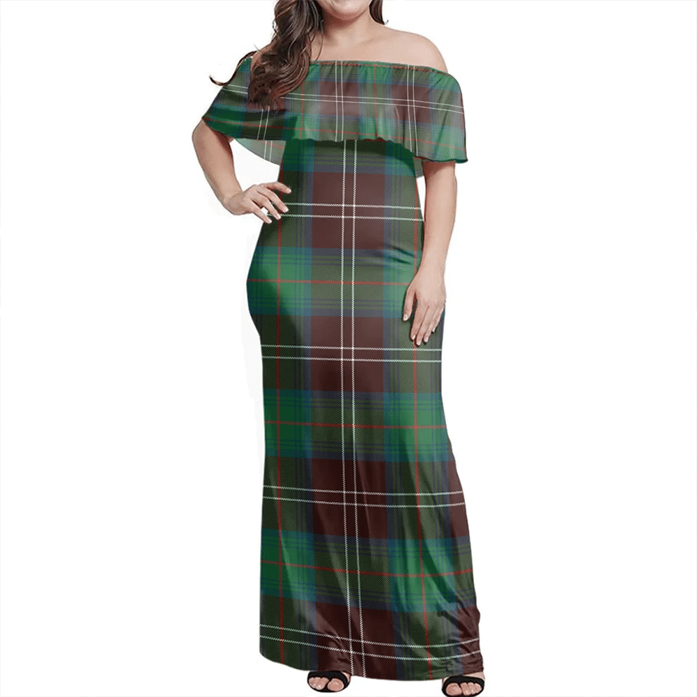 Clan Chisholm Hunting Ancient Tartan Hawaii Dress VW88 Clan Chisholm Tartan Hawaii Dress   