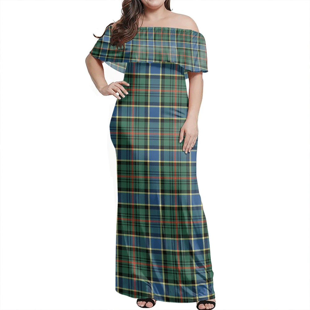 Clan Ogilvie Hunting Ancient Tartan Hawaii Dress XD23 Clan Ogilvie Tartan Hawaii Dress   