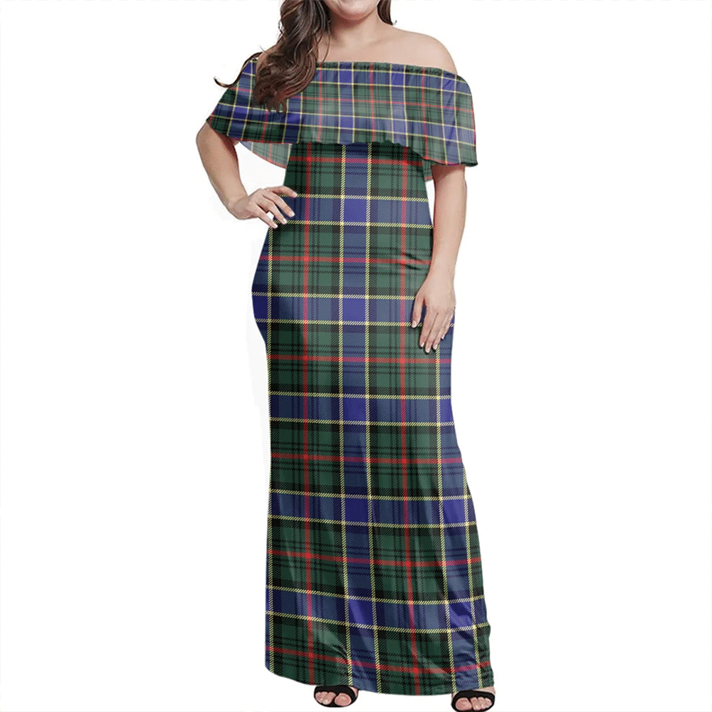 Clan Ogilvie Hunting Modern Tartan Hawaii Dress AJ55 Clan Ogilvie Tartan Hawaii Dress   