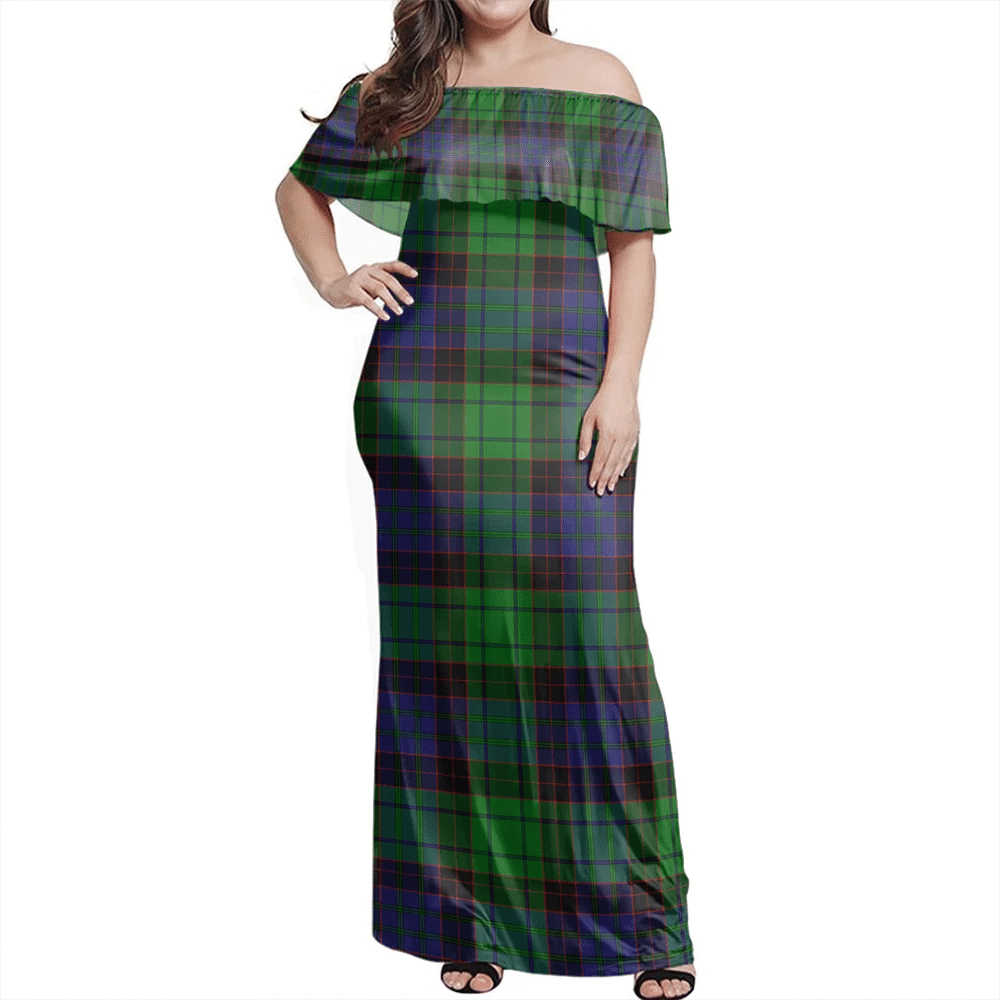 Clan Stewart Old Modern Tartan Hawaii Dress AF72 Clan Stewart Tartan Hawaii Dress   