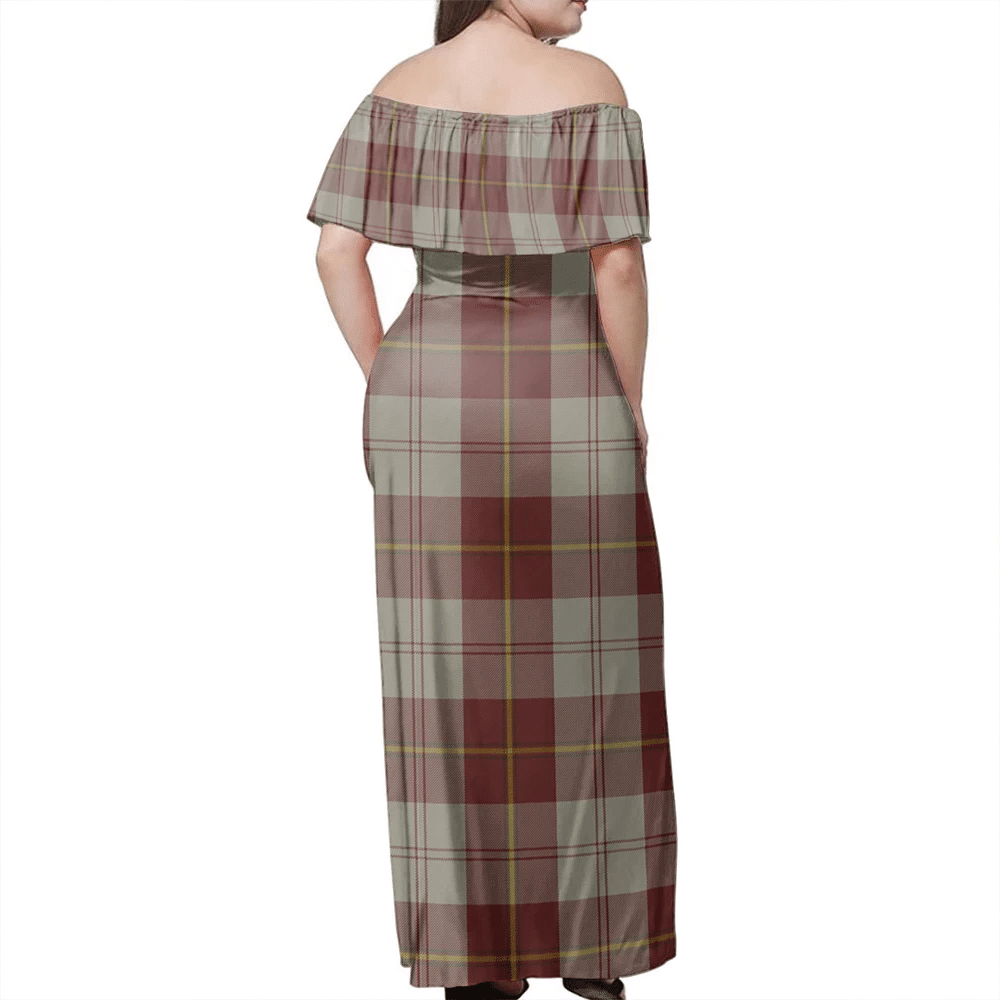Clan Cunningham Burgundy Dancers Tartan Hawaii Dress DT89 Clan Cunningham Tartan Hawaii Dress   