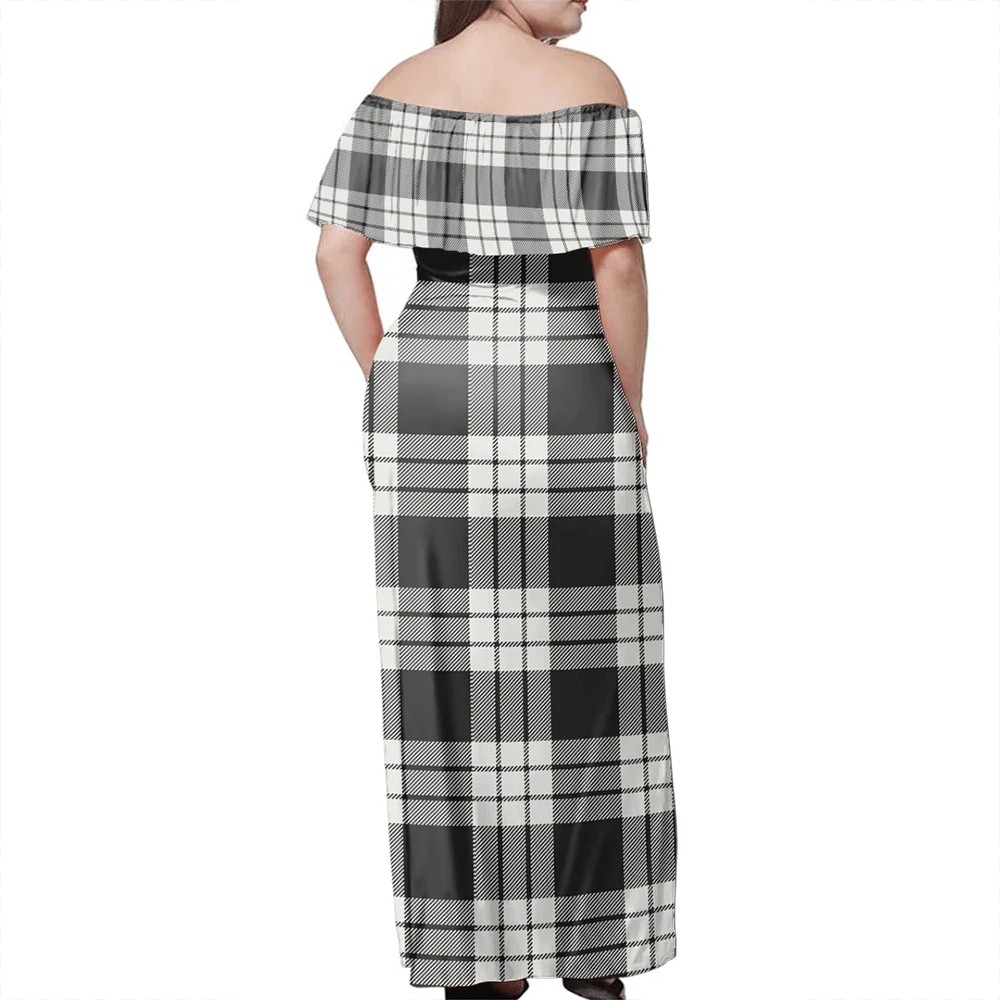 Clan MacFarlane Black & White Tartan Hawaii Dress AN13 Clan MacFarlane Tartan Hawaii Dress   