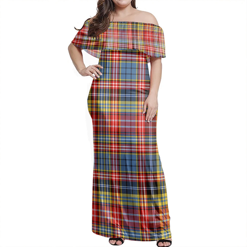 Clan Ogilvie Of Airlie Ancient Tartan Hawaii Dress IW19 Clan Ogilvie Tartan Hawaii Dress   
