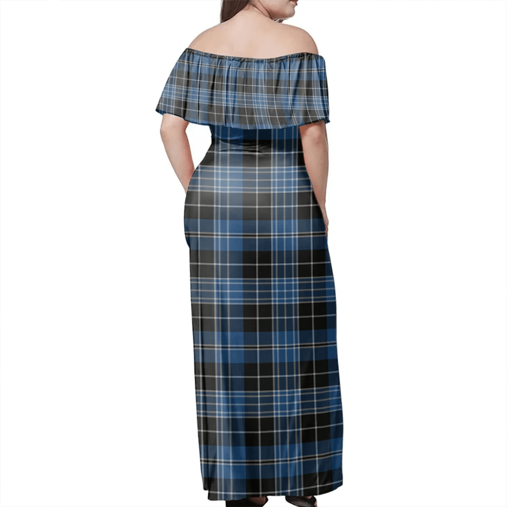 Clan Clergy Blue Tartan Hawaii Dress WM89 Clan Clergy Tartan Hawaii Dress   